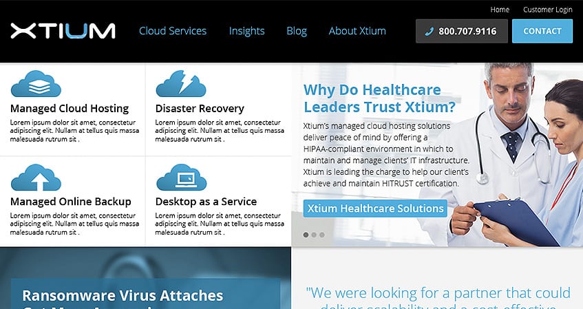 Xtium Home Page